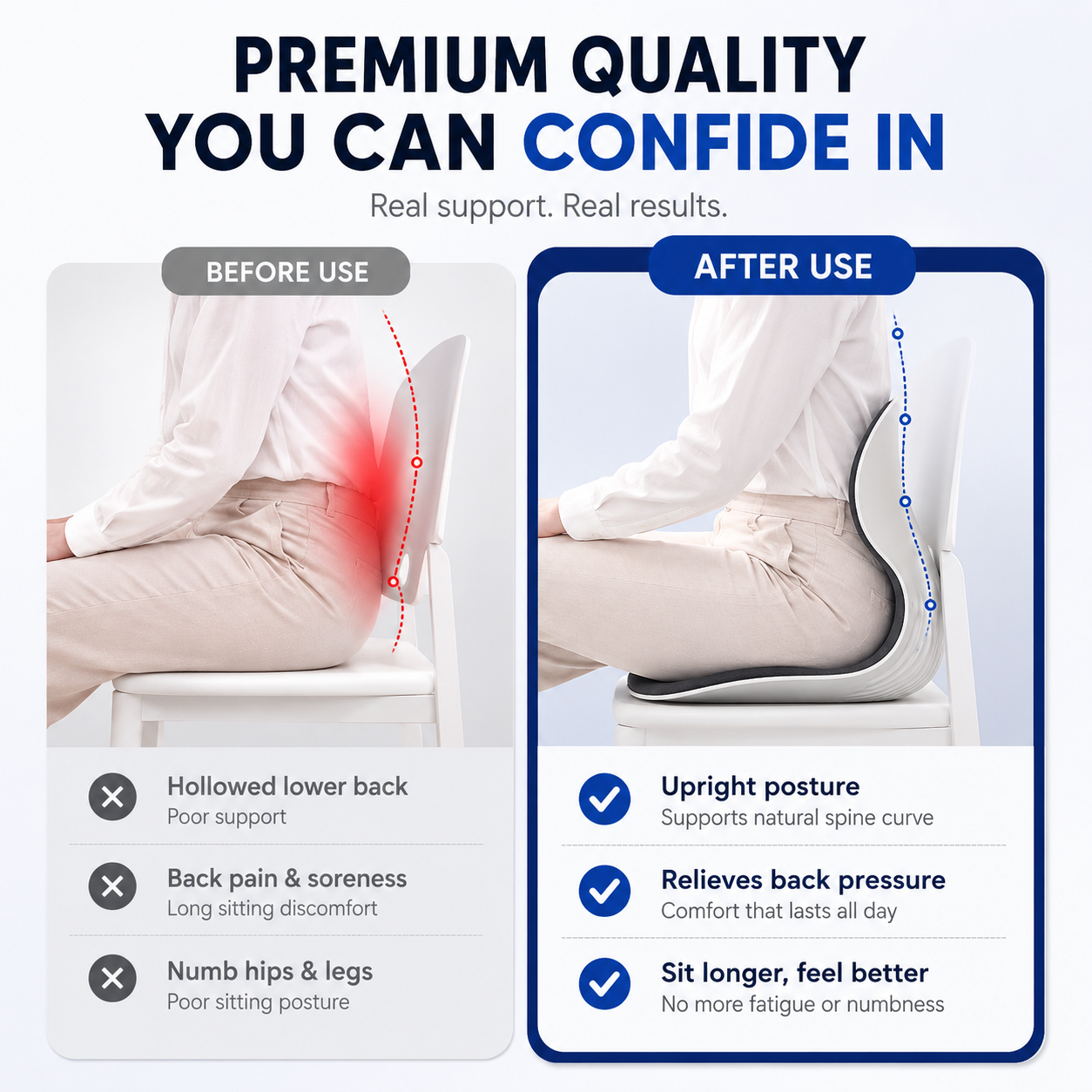Orynla FlexForm Ergonomic Seat & Lumbar Support